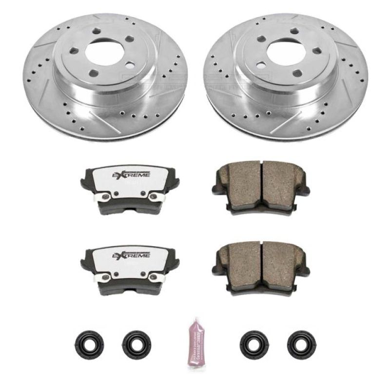 Power Stop 05-19 Chrysler 300 Rear Z26 Street Warrior Brake Kit-tuningsupply.com