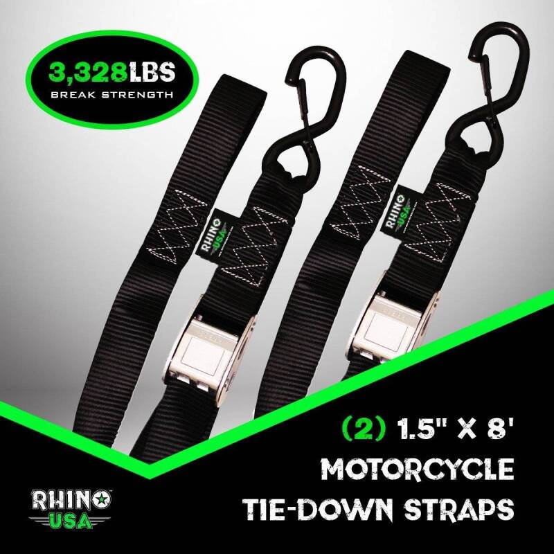 

Rhino USA G-CAMSOFT-2PK - RSAG-CAMSOFT-2PK - Rhino USA Cambuckle Motorcycle Tiedown Straps 2-Pack (Black) 1.5In X 8Ft - Shipped in Europe - Tuningsupply.com
