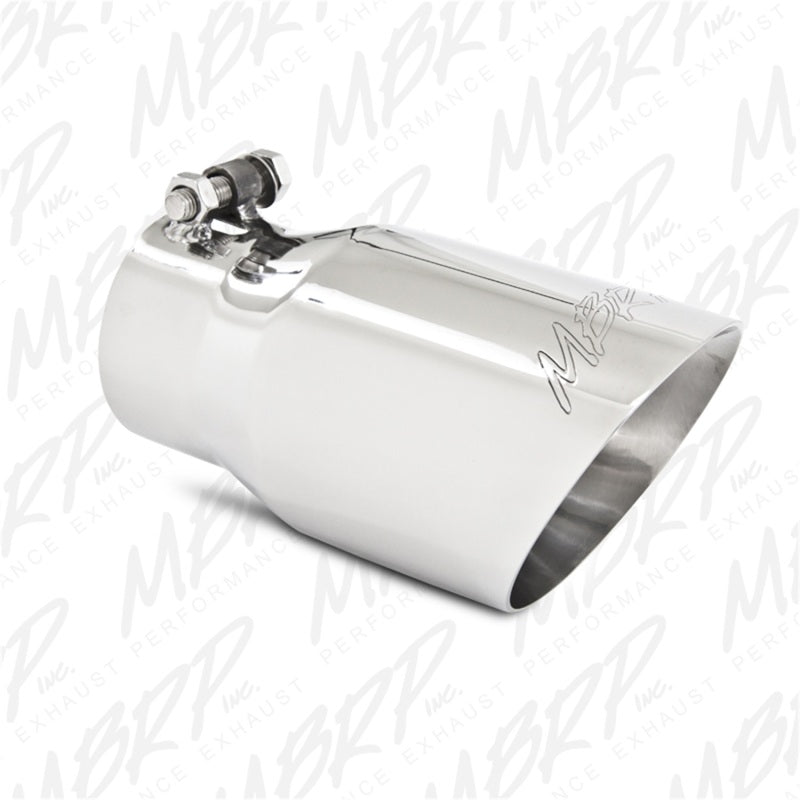 MBRP Universal Tip 4in O.D. Dual Wall Angled 3in inlet 8in length T304-tuningsupply.com