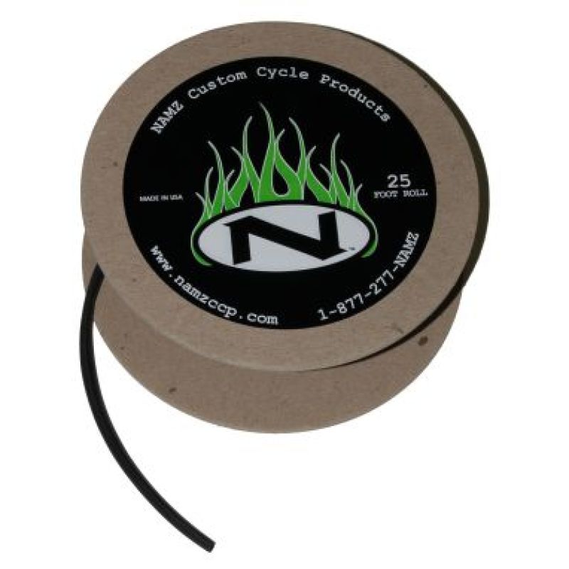 NAMZ Black Heatshrink 2-1 Ratio 25ft. Spool (1/8in. ID)-tuningsupply.com