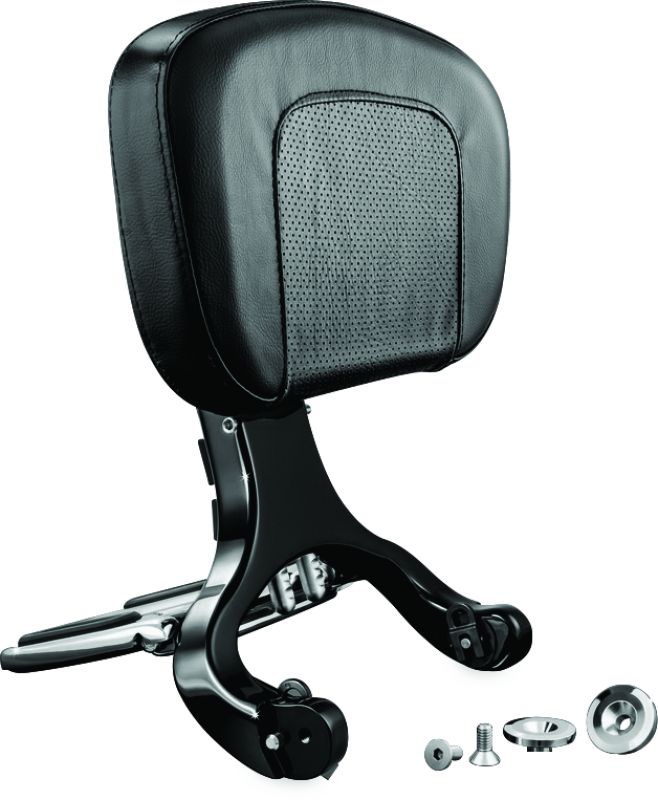 Kuryakyn Multi-Purpose Backrest Black & Chrome-tuningsupply.com