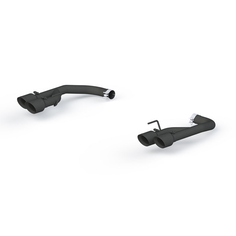 MBRP 18-20 Ford Mustang GT 2.5in Black Coated Non Active Dual Axle Back Exhaust - 4in Dual Wall Tips-tuningsupply.com