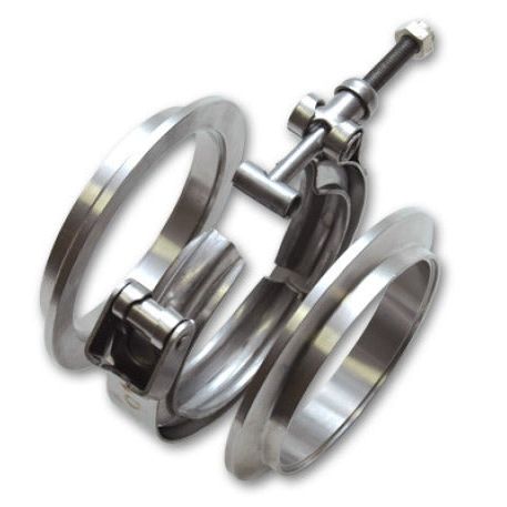 Vibrant AL V-B Flange Assembly 2.5in OD Tubing incl 2 AL V-b flanges 1 SS V-B Clamp 1 Viton O-Ring-Flanges-Vibrant-VIB11490-SMINKpower Performance Parts