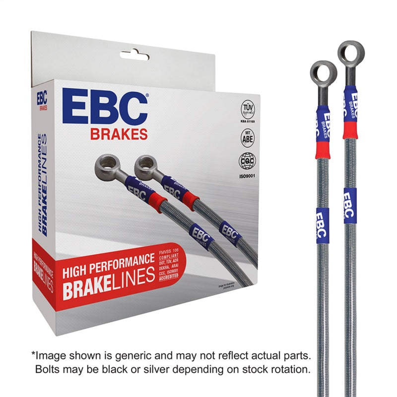 

EBC BLA7122-2L - EBCBLA7122-2L - EBC 99-04 Ford Mustang Cobra (4th Gen) 4.6L Stainless Steel Brake Line Kit - Shipped in Europe - Tuningsupply.com
