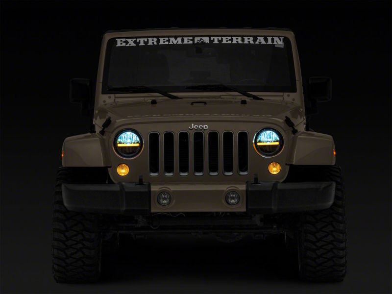 

Raxiom J143372 - RAXJ143372 - Raxiom 97-18 Jeep Wrangler TJ & JK Axial 7-In LED Headlights w/ DRL - Black Housing (Clear Lens) - Shipped in Europe - Tuningsupply.com
