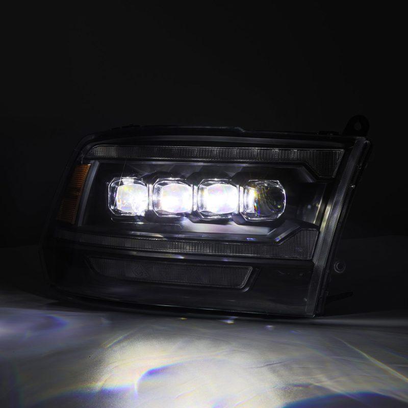 AlphaRex 09-18 Ram 2500 NOVA LED Proj Headlights Plank Style Chrome w/Activ Light/Seq Signal/DRL-tuningsupply.com