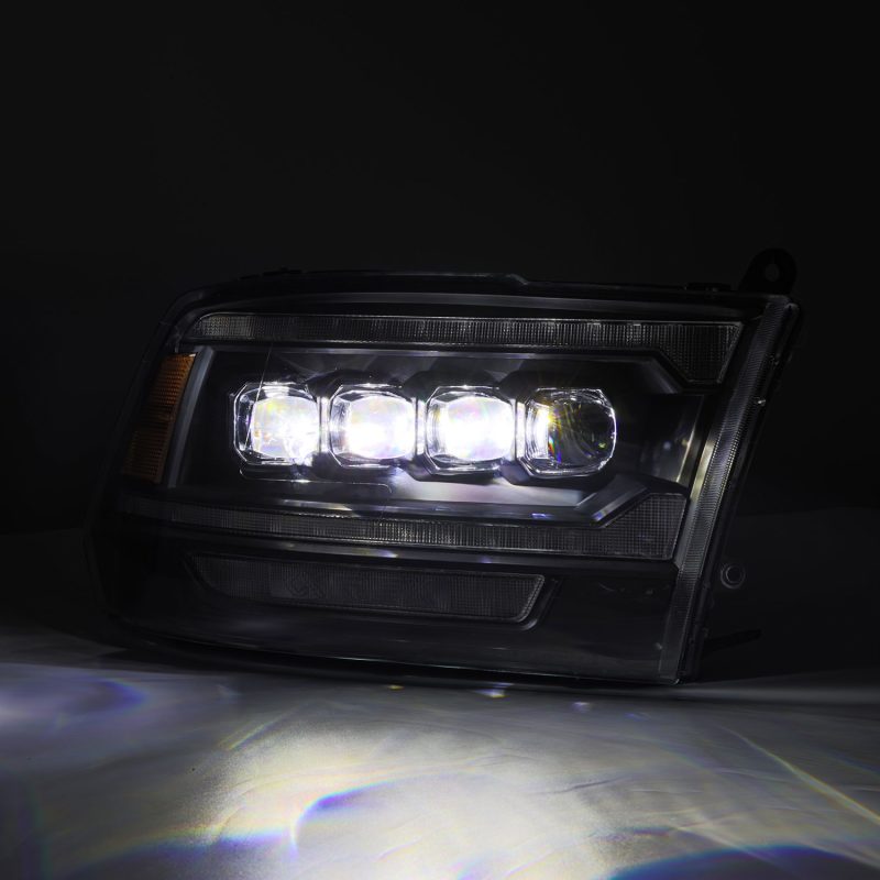 AlphaRex 09-18 Dodge Ram 2500 NOVA LED Proj Headlights Plank Style Design Black w/ Activation Light-tuningsupply.com