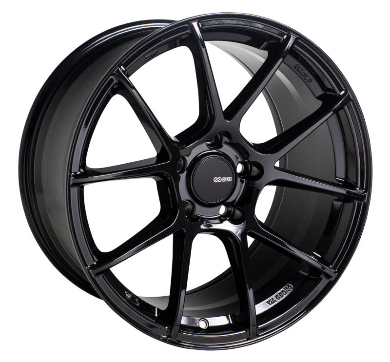 Enkei TS-V 18x8 5x112 45mm Offset 72.6mm Bore Gloss Black Wheel-tuningsupply.com