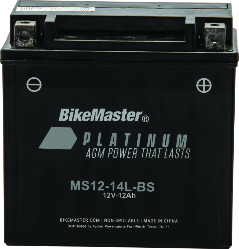 BikeMaster AGM Battery - MS12-14L-BS-tuningsupply.com