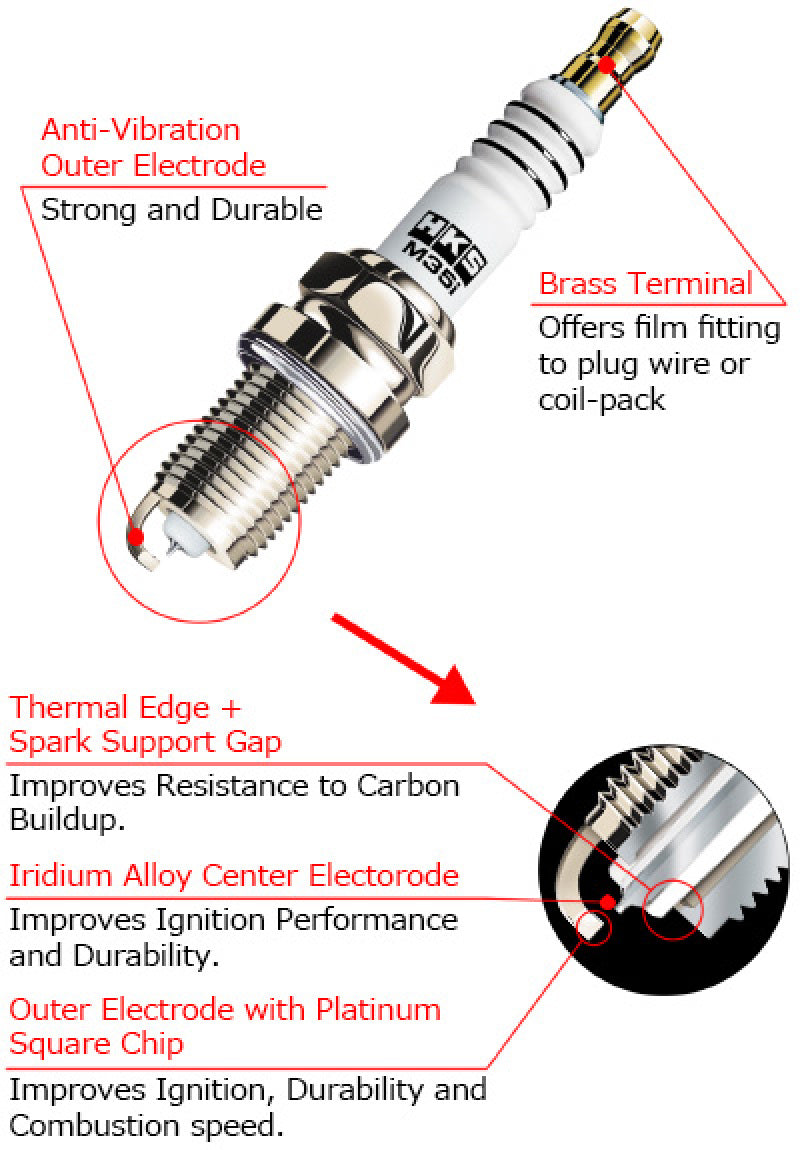 HKS Nissan/Infinity VQ35HR M-Series Spark Plugs (One Step Colder)-tuningsupply.com