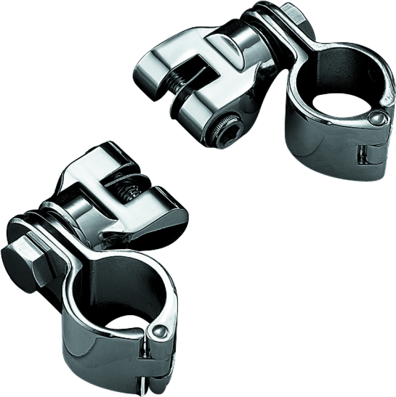 Kuryakyn Peg Mounts With 1-1/4in Magnum Quick Clamps Chrome (Pair)-tuningsupply.com