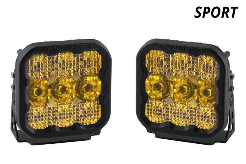 Diode Dynamics SS5 LED Pod Sport - Yellow Combo (Pair)-tuningsupply.com