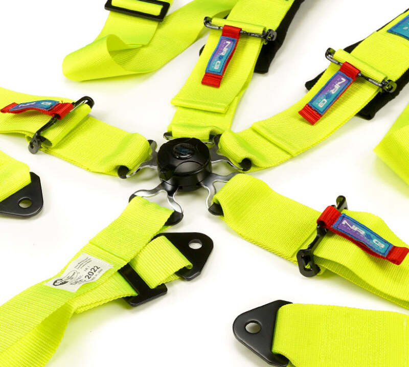

NRG SBH-B6PCNG - NRGSBH-B6PCNG - NRG SFI 16.1 5Pt 3 Inch Seat Belt Harness with Pads / Cam Lock - Neon Green - Shipped in Europe - Tuningsupply.com
