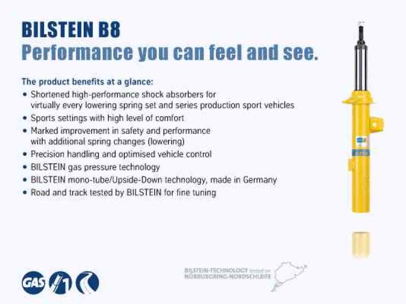 Bilstein B8 SP 14-15 Mini Cooper Base/S Front Left Twintube Strut Assembly-tuningsupply.com