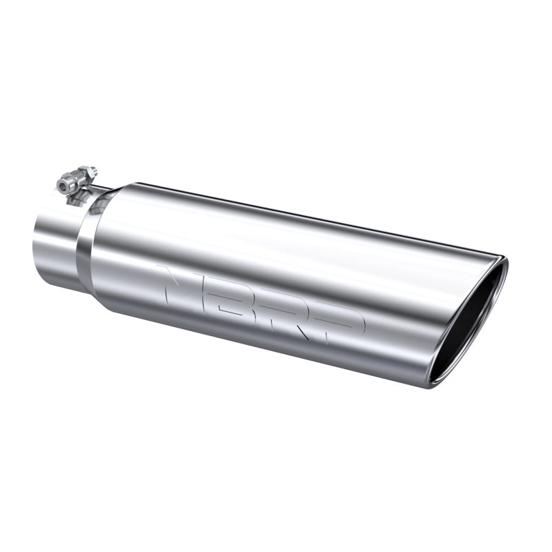 MBRP Universal 5in OD Angled Rolled End 4in Inlet 18in Lgth T304 Exhaust Tip-tuningsupply.com