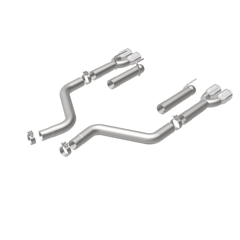 MagnaFlow Axle-Back, SS, 3in, Quad Split Rear 3.5 Tips 2015 Dodge Challenger incl SRT Hellcat-tuningsupply.com