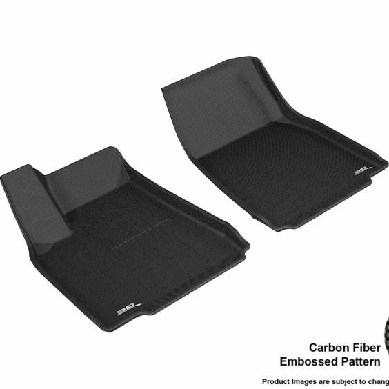 3D MAXpider 2016-2020 Tesla Model X Kagu 1st Row Floormat - Black-tuningsupply.com