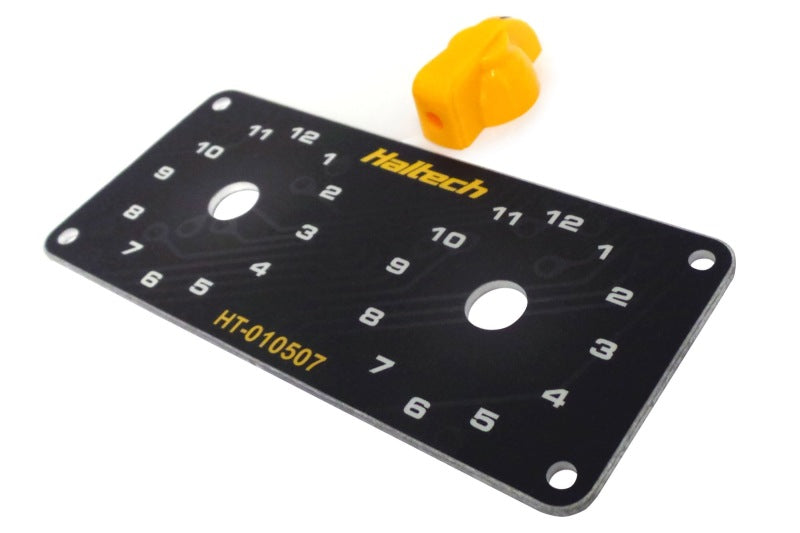 Haltech Dual Switch Panel Kit w/Yellow Knob-tuningsupply.com