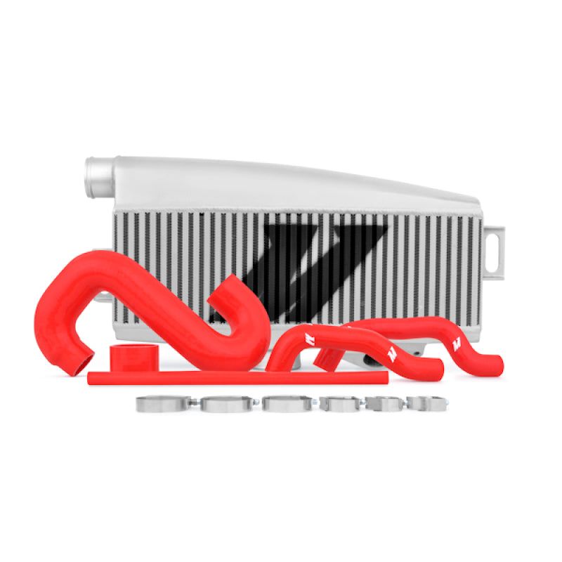 Mishimoto Subaru 02-07 WRX/04-07 STi Top-Mount Intercooler Kit - Powder Coated Silver & Red Hoses-tuningsupply.com