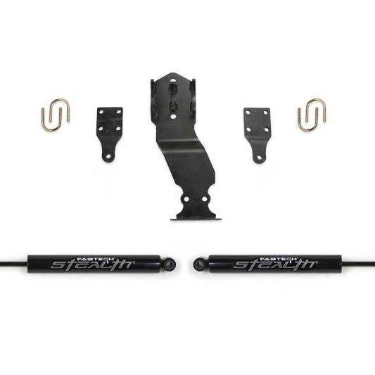 Fabtech 17-20 Ford Superduty 4WD Stealth Dual Steering Stabilizer Kit-tuningsupply.com