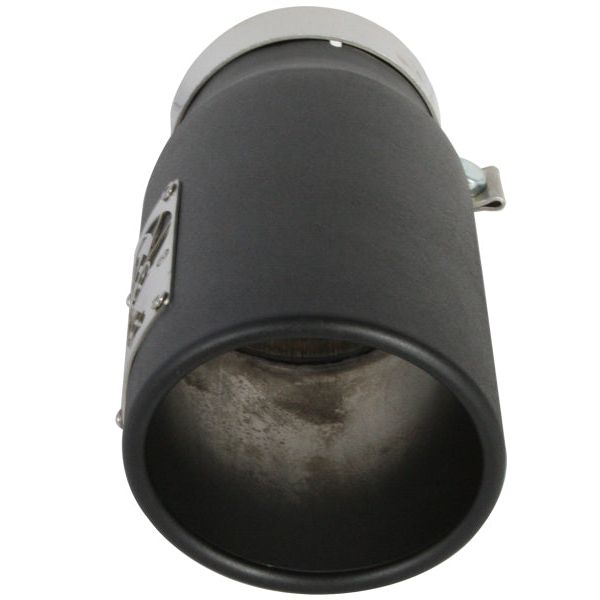 aFe Power Diesel Exhaust Tip Black- 4 in In x 5 out X 12 in Long Bolt On (Right)-tuningsupply.com