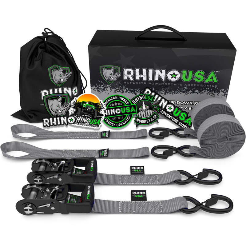 
  

Rhino USA HDKIT-2PK-GRY - RSAHDKIT-2PK-GRY - Rhino USA Heavy Duty Ratchet Tie-Downs 2-Pack (Gray) 1.6In X 8Ft - Shipped in Europe - Tuningsupply.com

