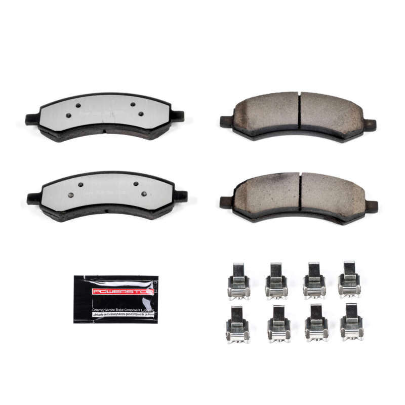 Power Stop 07-09 Chrysler Aspen Front Z36 Truck & Tow Brake Pads w/Hardware-tuningsupply.com