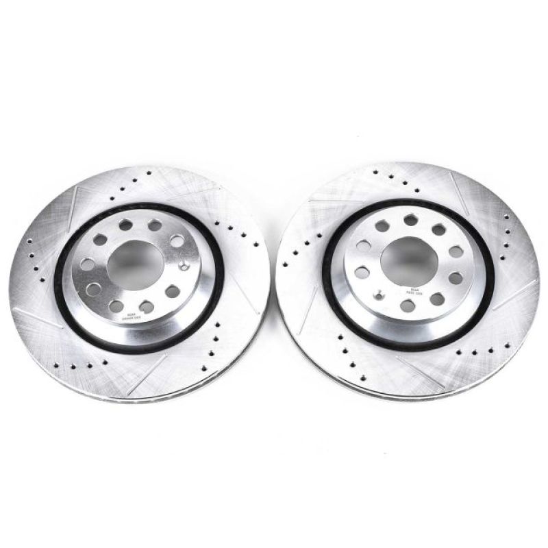 Power Stop 17-18 Audi RS3 Rear Evolution Drilled & Slotted Rotors - Pair-tuningsupply.com