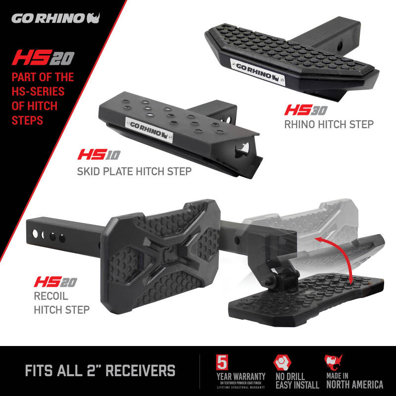 

Go Rhino HS2012T - GORHS2012T - Go Rhino HS-20 Hitch Bumper Step - Shipped in Europe - Tuningsupply.com
