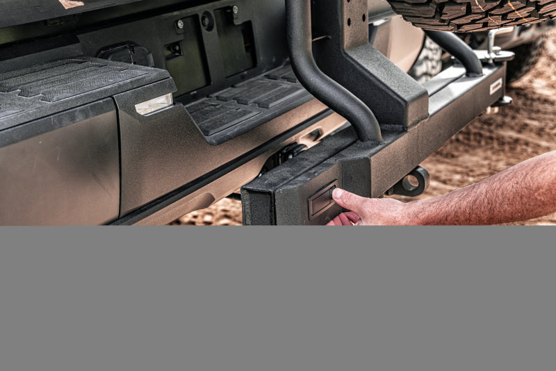 

Go Rhino HC200T - GORHC200T - Go Rhino Swing-A-Way Hitch Mounted Tire Carrier (Lic. Plate Lights Not Included) - Textured Black - Shipped in Europe - Tuningsupply.com
