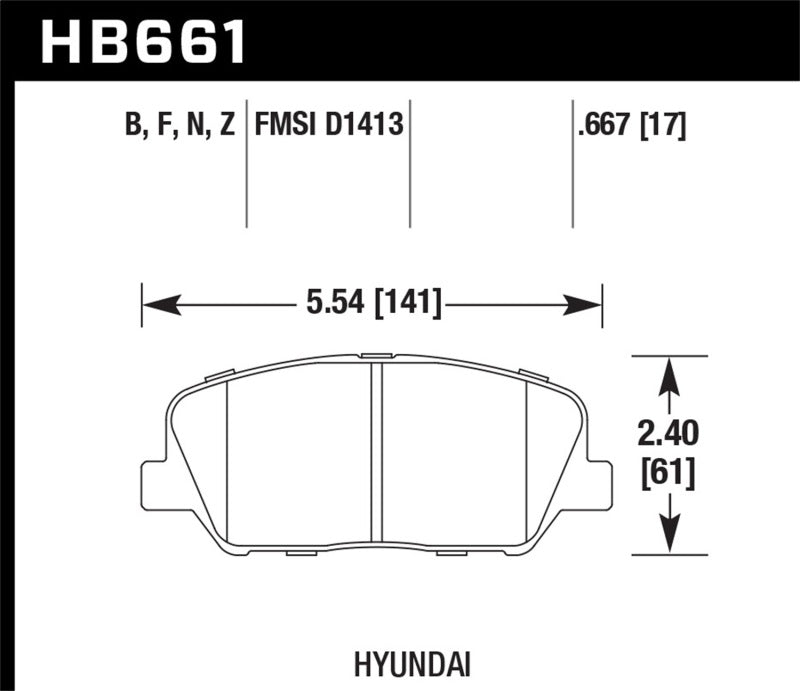 
    

Hawk Performance HB661B.667 - HAWKHB661B.667 - Hawk 12-13 Hyundai Veloster / 2014 Kia Forte Front HPS 5.0 Street Brake Pads - Shipped in Europe - Tuningsupply.com

  