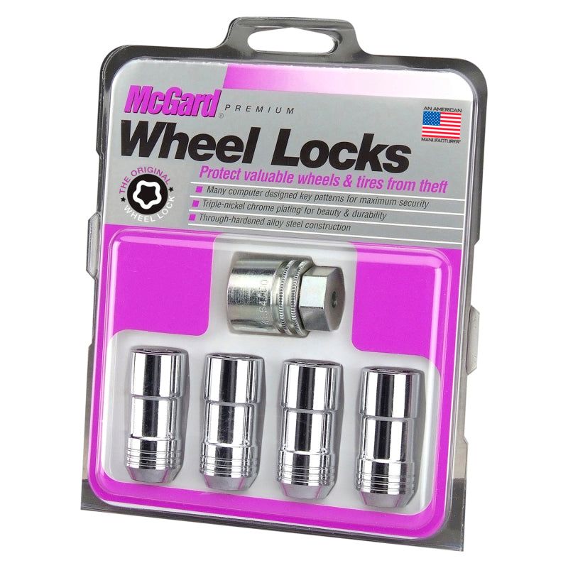 McGard Wheel Lock Nut Set - 4pk. (Cone Seat) 9/16-18 / 7/8 Hex / 1.765in. Length - Chrome-tuningsupply.com