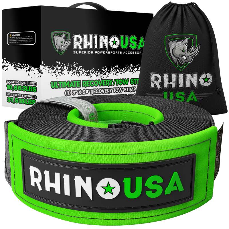 
  

Rhino USA G-TOWSTRAP - RSAG-TOWSTRAP - Rhino USA Recovery Tow Strap 3Inx20Ft (Black) - Shipped in Europe - Tuningsupply.com

