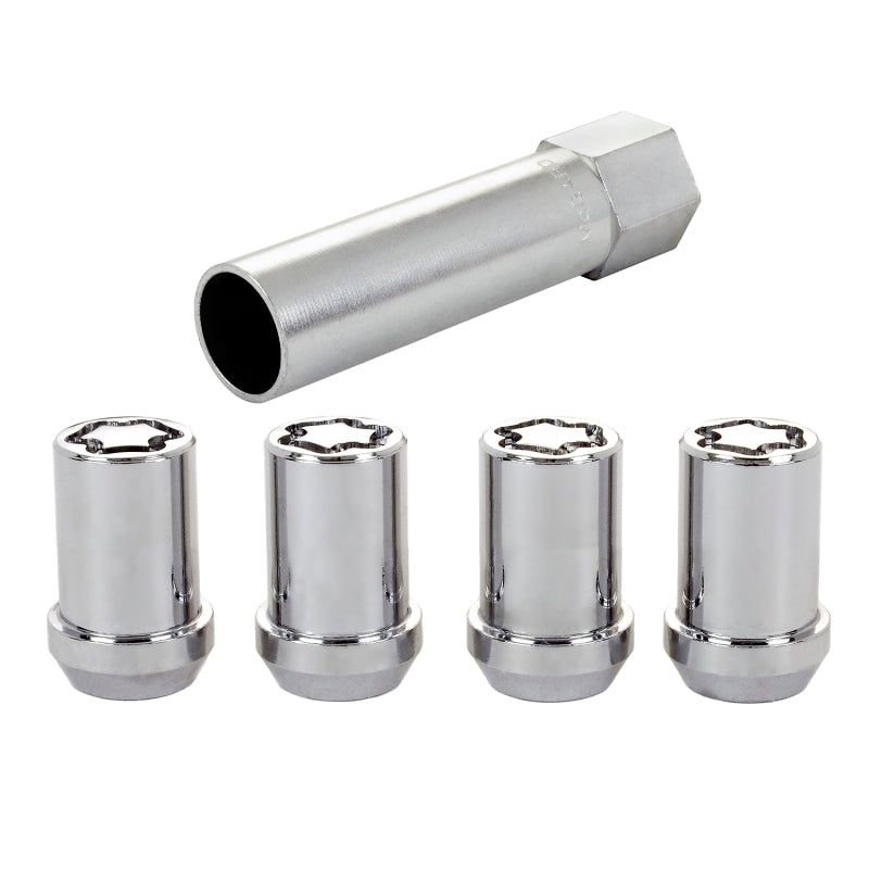 McGard Wheel Lock Nut Set - 4pk. (Tuner / Cone Seat) M12X1.25 / 13/16 Hex / 1.24in. Length - Chrome-Lug Nuts-McGard-MCG25254-SMINKpower Performance Parts