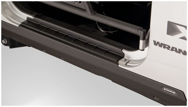 Bushwacker 07-18 Jeep Wrangler Trail Armor Rocker Panel and Sill Plate Cover - Black-tuningsupply.com