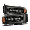 AlphaRex 02-05 Dodge Ram 1500 NOVA LED Proj Headlights Alpha Black w/Activ Light/Seq Signal-tuningsupply.com