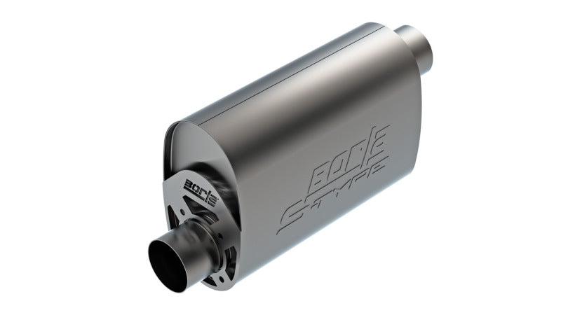 Borla CrateMuffler LS3 3in Offset In/Offset Out 14in x 4.35in x 9.10in Oval Muffler S-Type-tuningsupply.com