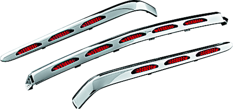 Kuryakyn L.E.D. Trunk Molding For 01-10 GL1800 Chrome Red Lens-tuningsupply.com