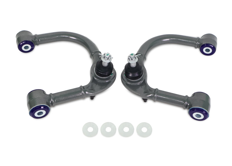 

Superpro TRC6480E - SPRTRC6480E - SuperPro 03-09 Lexus GX470 / Toyota 4Runner Sport 4WD Front Upper Fixed Offset Control Arm Set - Shipped in Europe - Tuningsupply.com
