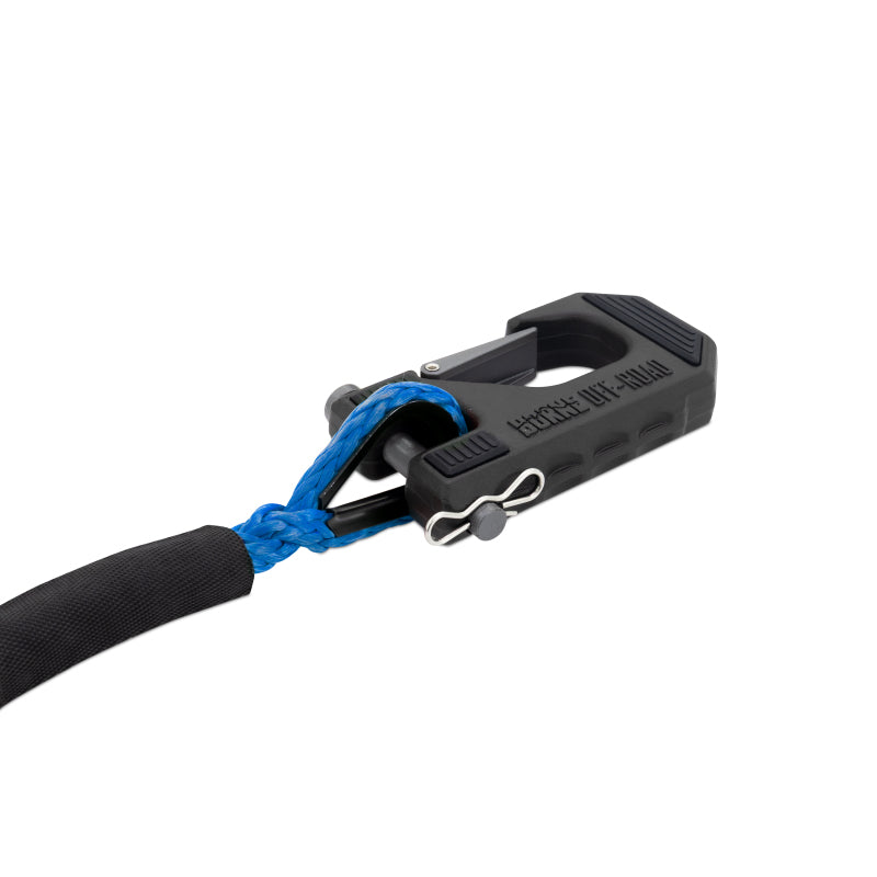 Borne Off-Road Winch Hook - 3/8in Rope - Hand Strap - Blue-tuningsupply.com