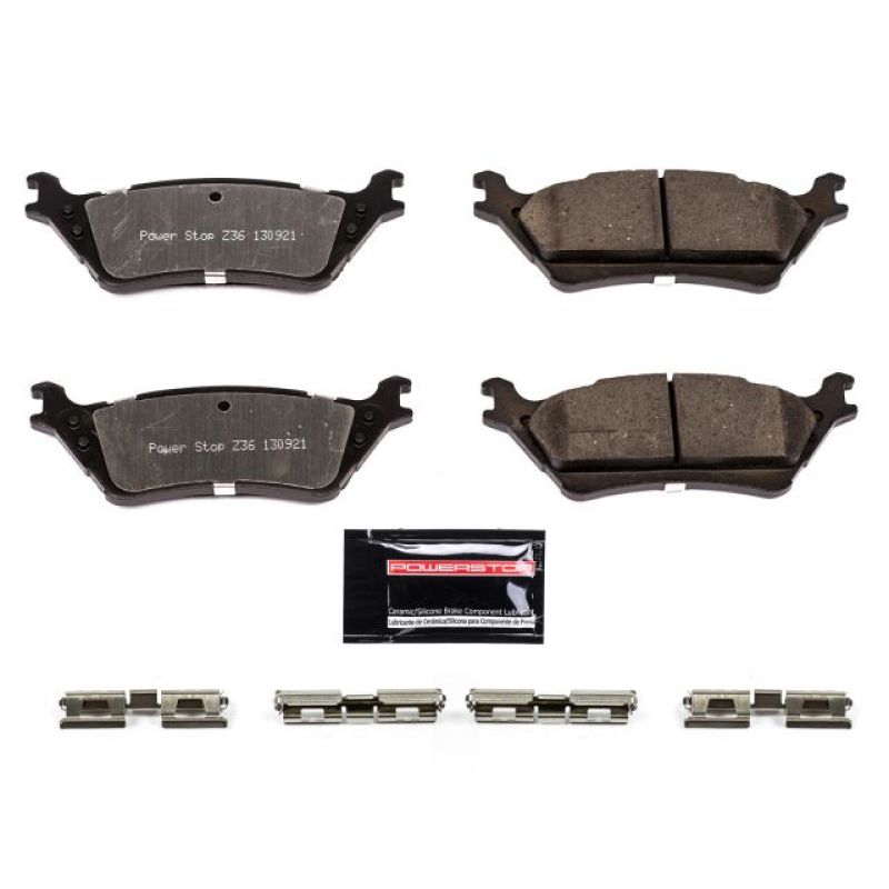 Power Stop 12-19 Ford F-150 Rear Z36 Truck & Tow Brake Pads w/Hardware-tuningsupply.com