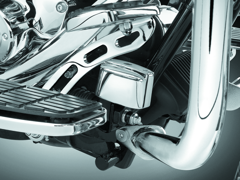 Kuryakyn Rear Master Cylinder Cover 99-07 Touring, 00-17 Softail Models Chrome-tuningsupply.com