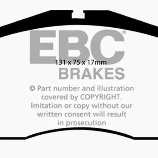 EBC 93-95 Porsche 911 (964) 3.6 Turbo Redstuff Front Brake Pads-tuningsupply.com