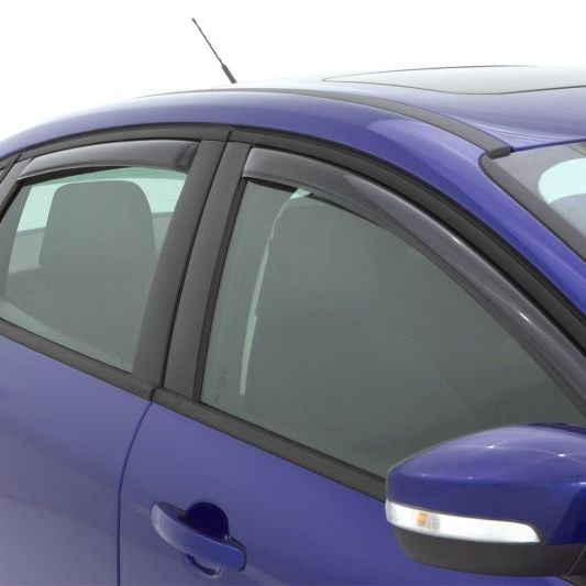 AVS 12-18 Ford Focus Ventvisor In-Channel Front & Rear Window Deflectors 4pc - Smoke-tuningsupply.com