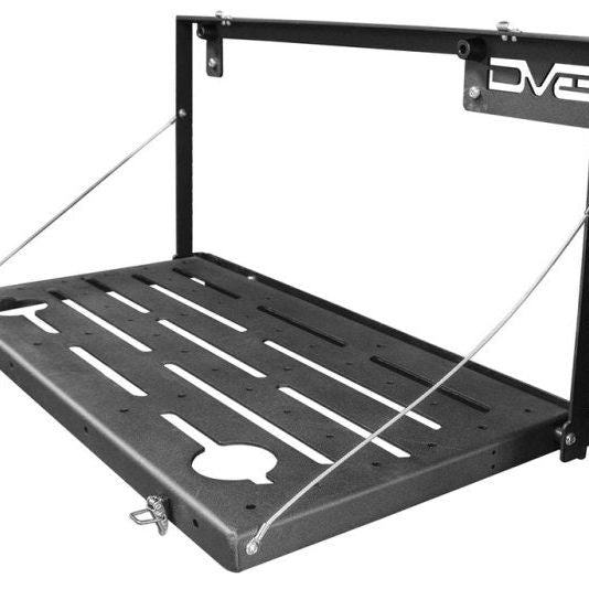 DV8 Jeep JL Tailgate Mounted Table (Trail Table) - Black-tuningsupply.com