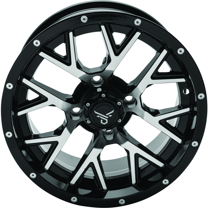 QuadBoss Barbwire 14X7 - 5+2 - 4/110 - Black Machined-tuningsupply.com