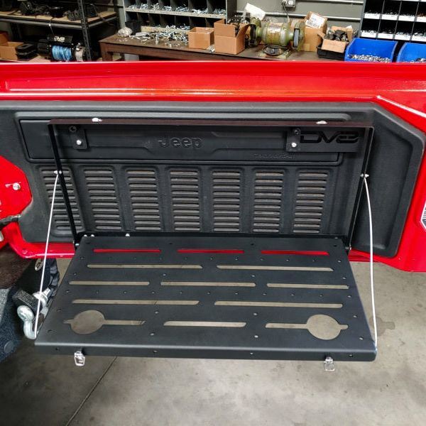 DV8 Jeep JL Tailgate Mounted Table (Trail Table) - Black-tuningsupply.com