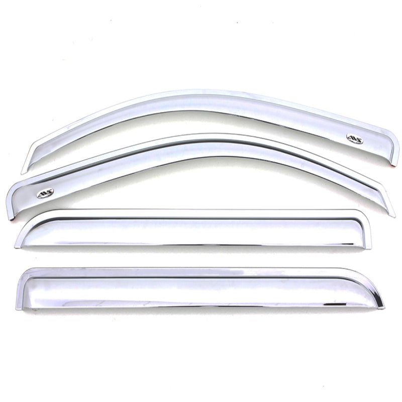 AVS 2019 RAM 1500 Crew Cab Ventvisor Outside Mount Front & Rear Window Deflectors 4pc - Chrome-tuningsupply.com