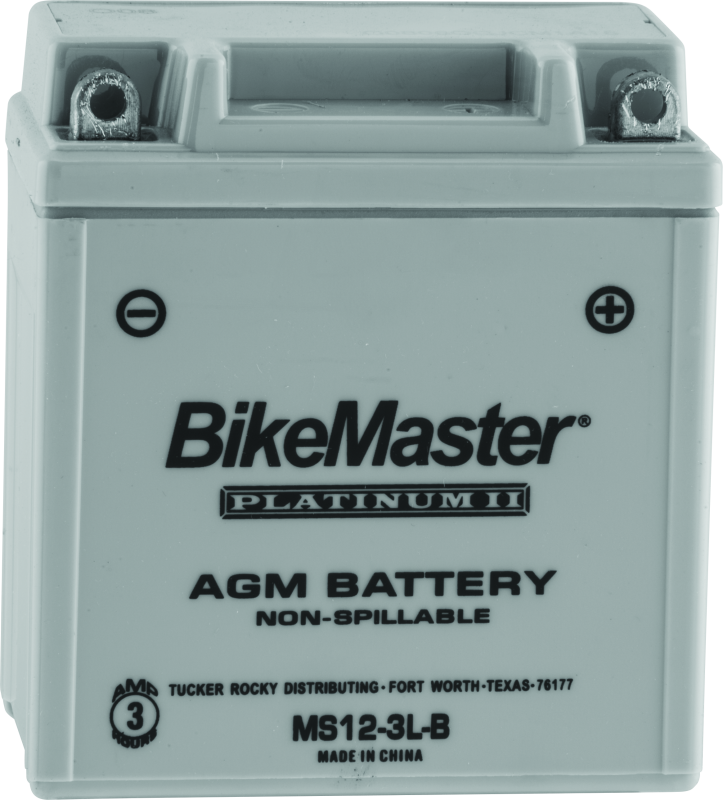 BikeMaster AGM Battery - MS12-3L-B-tuningsupply.com