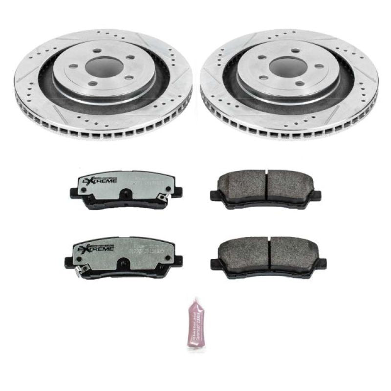 Power Stop 15-19 Ford Mustang Rear Z26 Street Warrior Brake Kit-tuningsupply.com